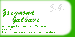 zsigmond galbavi business card